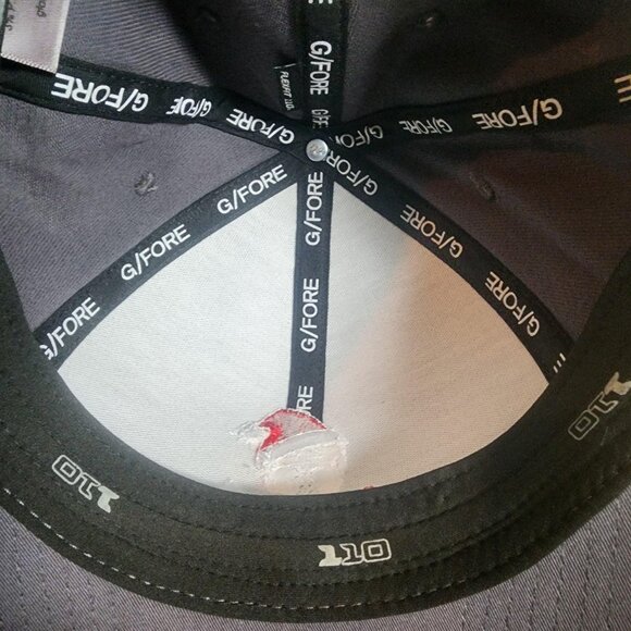 G/FORE Hat Cap Snap Back Mens Gray Skull Candy Cane Golf Santa Christmas - Picture 7 of 7